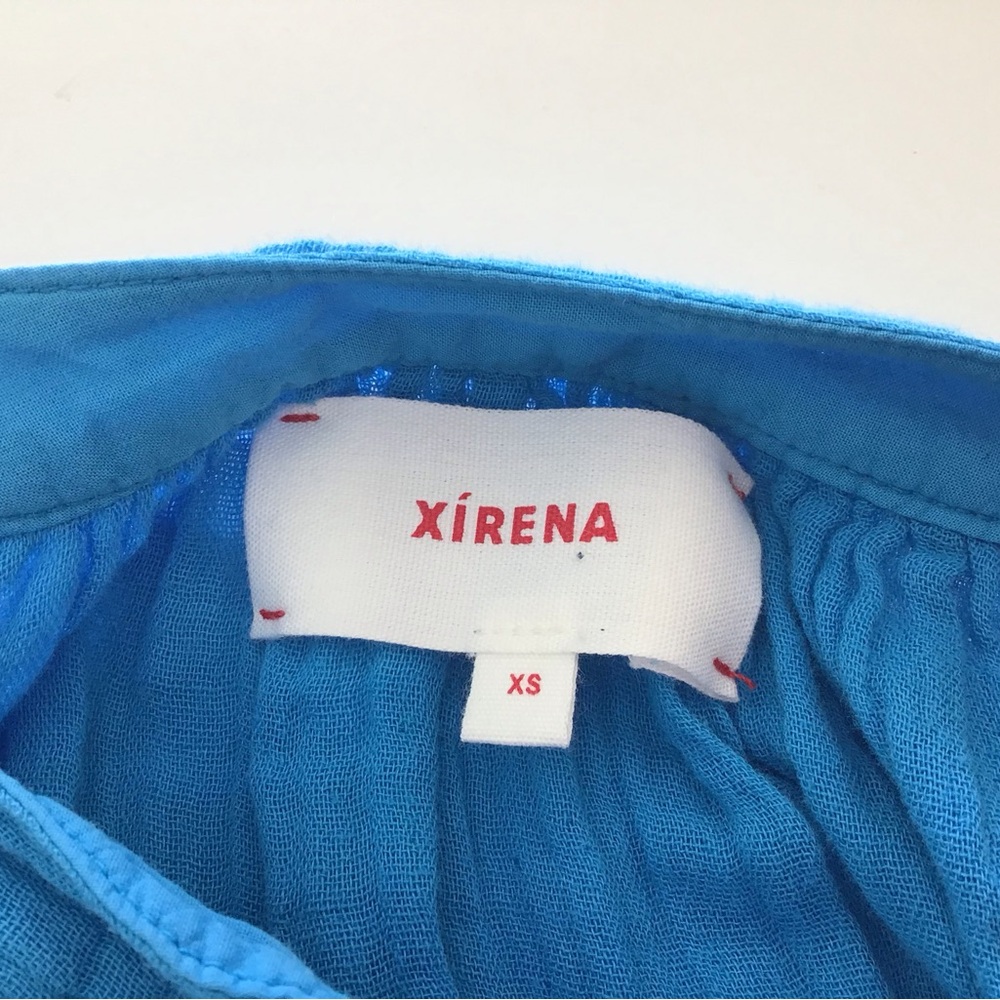 Xirena Lucinda Minidress Gauzy Cotton A Line Long Sleeve Azure Blue Size XS - Picture 8 of 9